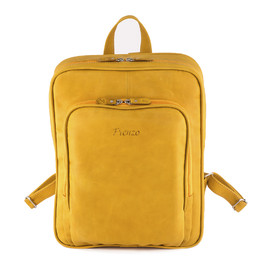 Frenzo 3409 кожаный рюкзак желтый