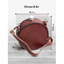 Frenzo gifts ФФ.41.СР.Т фляжка подарочная в кожаном чехле / Охота / коричневый