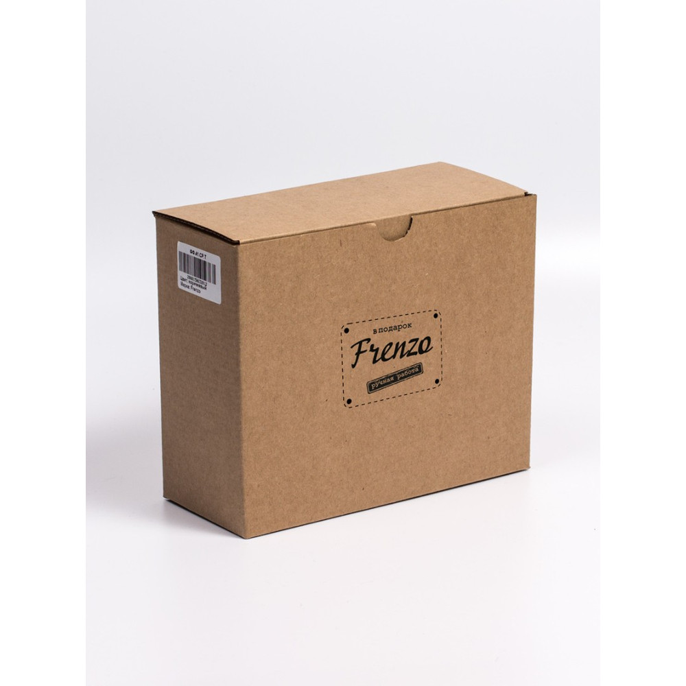 Frenzo gifts ФФ.41.СР.Т фляжка подарочная в кожаном чехле / Герб / коричневый