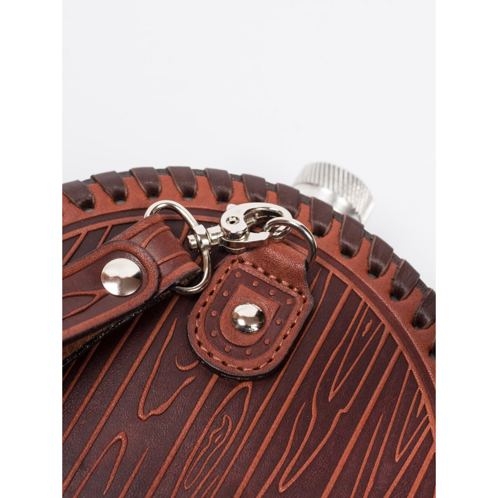 Frenzo gifts ФФ.47 фляжка подарочная в кожаном чехле / Самогон / коричневый