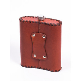 Frenzo gifts ФФ.61 фляжка подарочная в кожаном чехле / Виски / коричневый