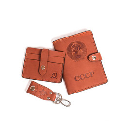 Frenzo gifts / НКГ.03.СССР Портмоне кожаный набор оригинальный подарок мужчине